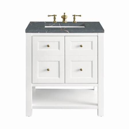 A large image of the James Martin Vanities 330-V30-3PBL Bright White