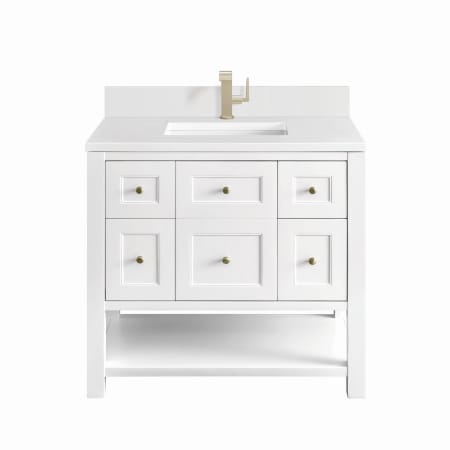 A large image of the James Martin Vanities 330-V36-1WZ Bright White