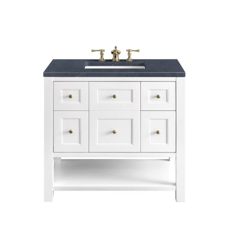 A large image of the James Martin Vanities 330-V36-3CSP Bright White