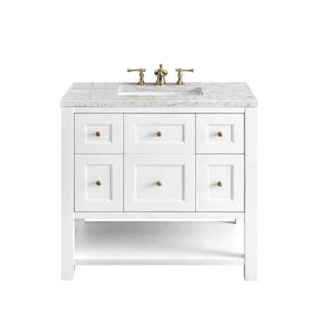 A large image of the James Martin Vanities 330-V36-3EJP Bright White