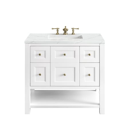 A large image of the James Martin Vanities 330-V36-3ENC Bright White
