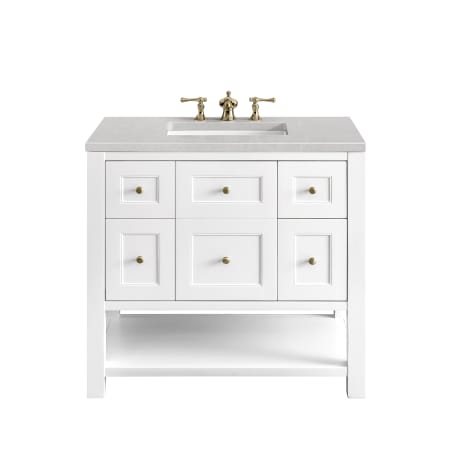 A large image of the James Martin Vanities 330-V36-3ESR Bright White