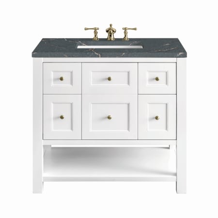 A large image of the James Martin Vanities 330-V36-3PBL Bright White