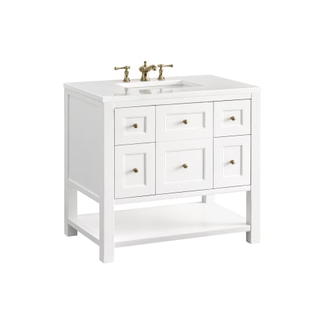 A large image of the James Martin Vanities 330-V36-3WZ Bright White