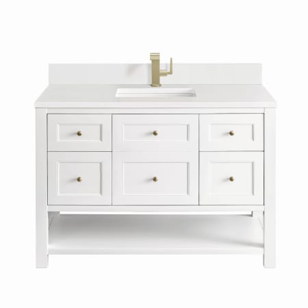 A large image of the James Martin Vanities 330-V48-1WZ Bright White