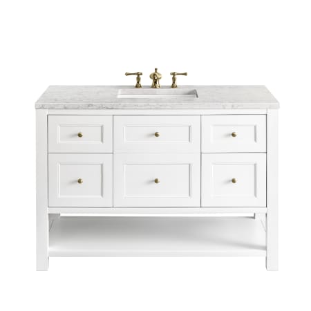 A large image of the James Martin Vanities 330-V48-3EJP Bright White