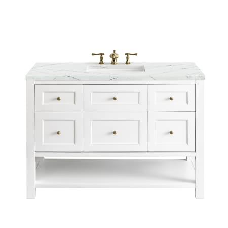 A large image of the James Martin Vanities 330-V48-3ENC Bright White