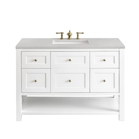 A large image of the James Martin Vanities 330-V48-3ESR Bright White