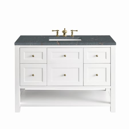 A large image of the James Martin Vanities 330-V48-3PBL Bright White