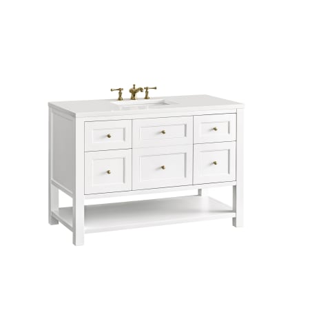 A large image of the James Martin Vanities 330-V48-3WZ Bright White