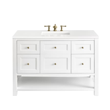 A large image of the James Martin Vanities 330-V48 Bright White