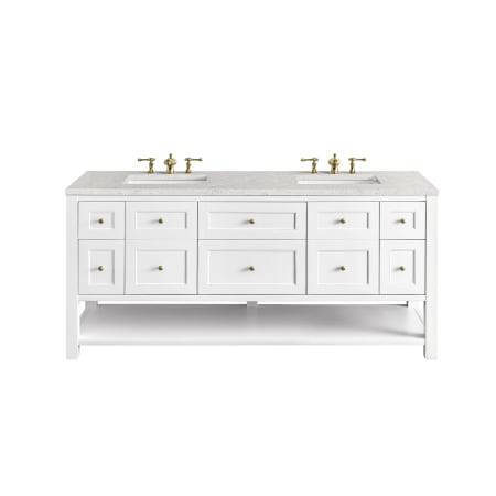 A large image of the James Martin Vanities 330-V72-3EJP Bright White