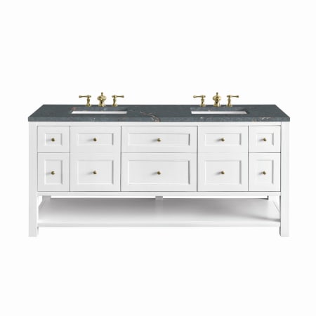 A large image of the James Martin Vanities 330-V72-3PBL Bright White