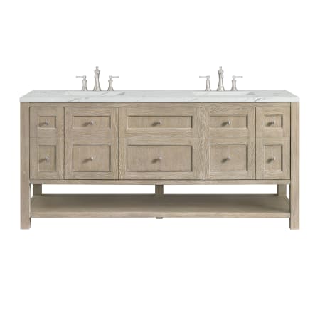 A large image of the James Martin Vanities 330-V72-3ENC Whitewashed Oak