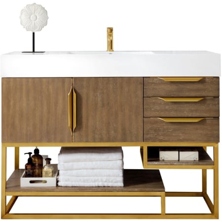 A large image of the James Martin Vanities 388-V48-RG-GW Latte Oak