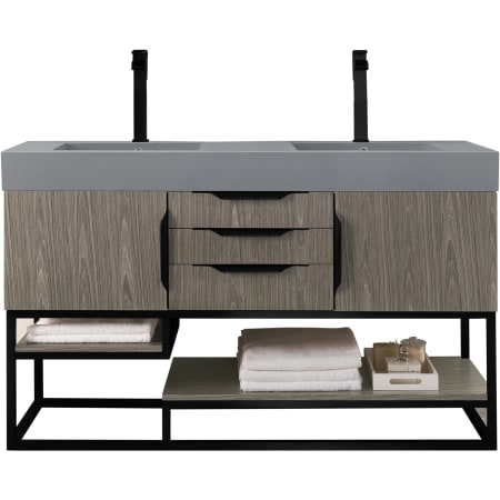 A large image of the James Martin Vanities 388-V59D-MB-DGG Ash Gray