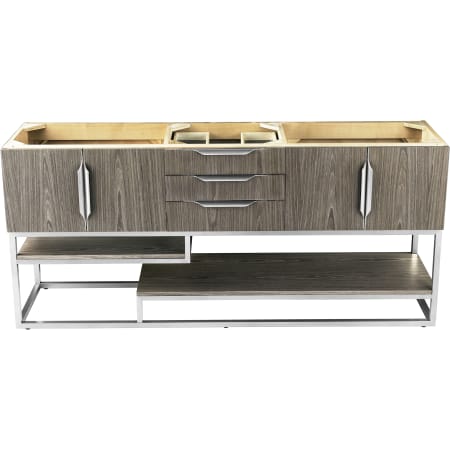 A large image of the James Martin Vanities 388-V72D-BN Ash Gray