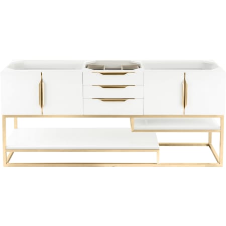 A large image of the James Martin Vanities 388-V72S-RG Glossy White