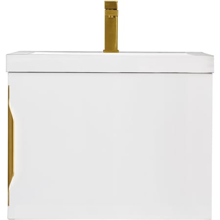 A large image of the James Martin Vanities 388V24WG Glossy White