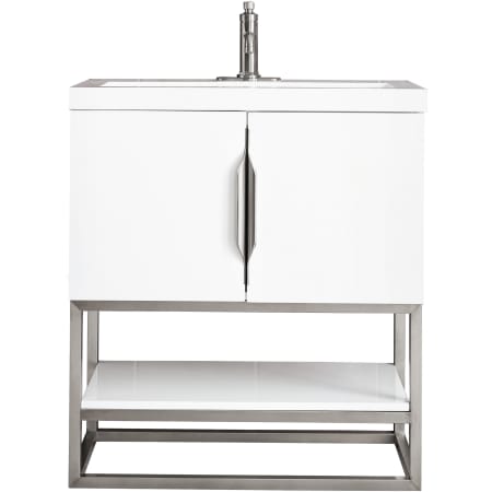 A large image of the James Martin Vanities 388V31.5BNKWG Glossy White