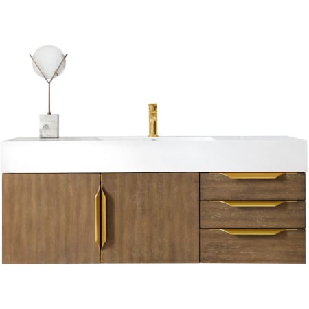 A large image of the James Martin Vanities 389-V48-G-GW Latte Oak