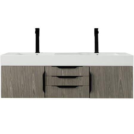 A large image of the James Martin Vanities 389-V59D-MB-GW Ash Gray