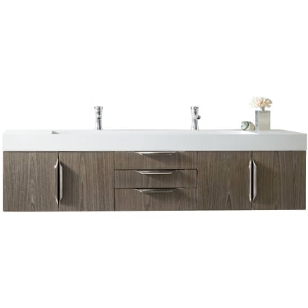 A large image of the James Martin Vanities 389-V72D-A-GW Ash Gray