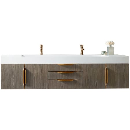 A large image of the James Martin Vanities 389-V72D-G-GW Ash Gray