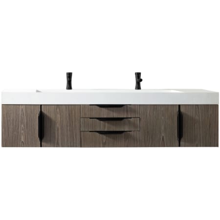 A large image of the James Martin Vanities 389-V72D-MB-GW Ash Gray