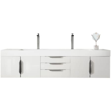 A large image of the James Martin Vanities 389-V72D-A-GW Glossy White