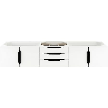 A large image of the James Martin Vanities 389-V72D-MB Glossy White