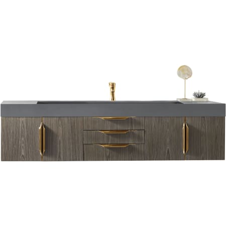 A large image of the James Martin Vanities 389-V72S-G-DGG Ash Gray