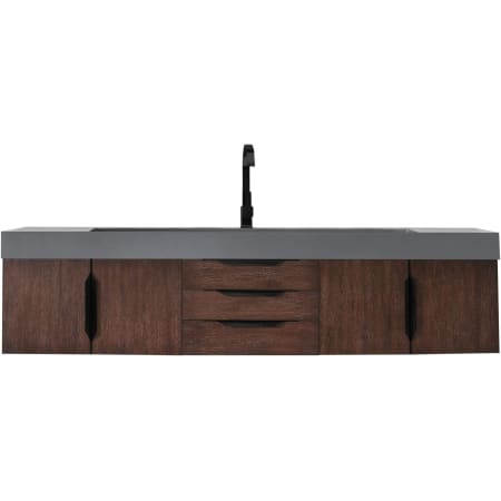 A large image of the James Martin Vanities 389-V72S-MB-DGG Coffee Oak