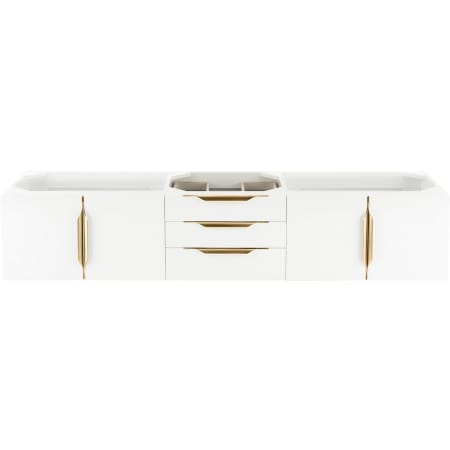 A large image of the James Martin Vanities 389-V72S-G Glossy White