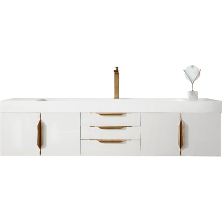 A large image of the James Martin Vanities 389-V72S-G-GW Glossy White