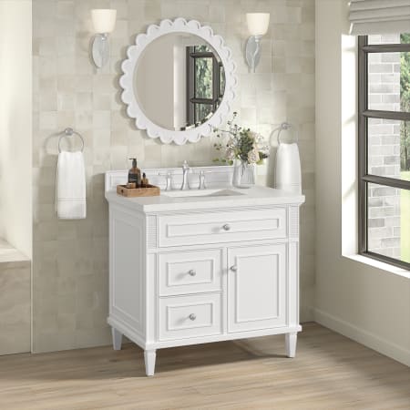 A large image of the James Martin Vanities 424-V36-3LDL Alternate Image