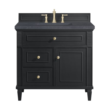 A large image of the James Martin Vanities 424-V36-3CSP Black Onyx