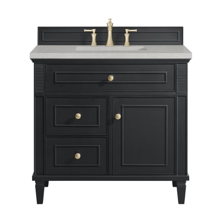 A large image of the James Martin Vanities 424-V36-3ESR Black Onyx