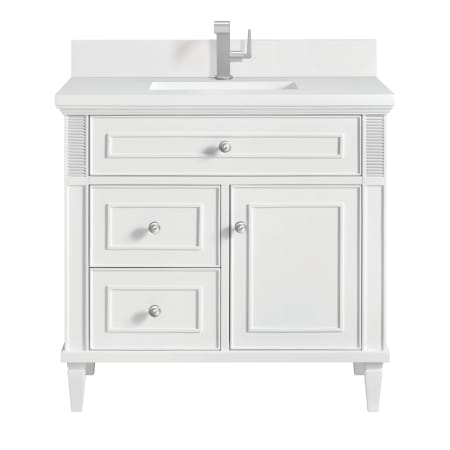 A large image of the James Martin Vanities 424-V36-1WZ Bright White