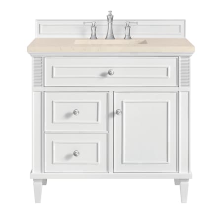 A large image of the James Martin Vanities 424-V36-3EMR Bright White
