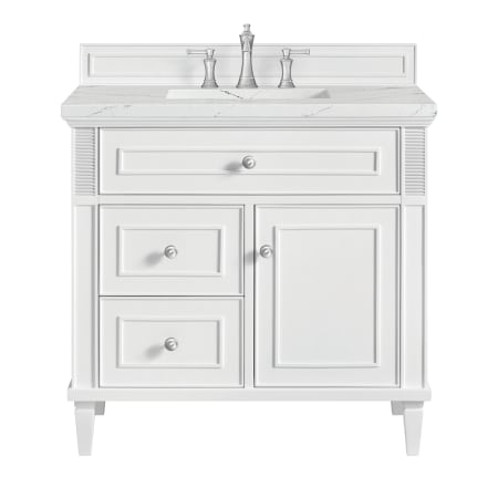 A large image of the James Martin Vanities 424-V36-3ENC Bright White