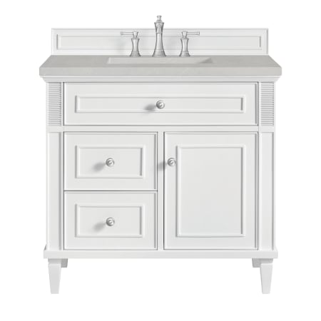 A large image of the James Martin Vanities 424-V36-3ESR Bright White