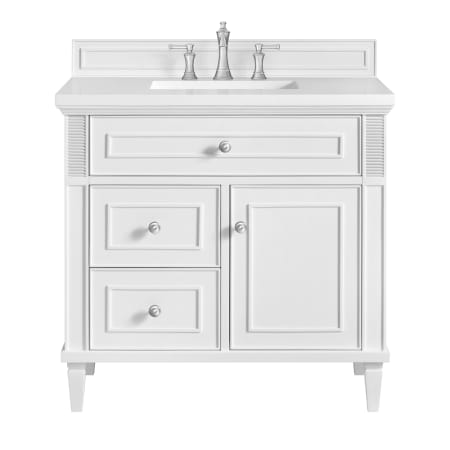 A large image of the James Martin Vanities 424-V36-3WZ Bright White