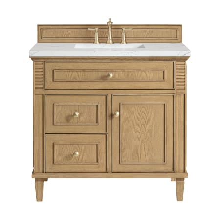 A large image of the James Martin Vanities 424-V36-3ENC Light Natural Oak