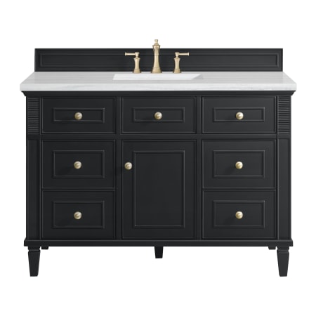 A large image of the James Martin Vanities 424-V48-3AF Black Onyx