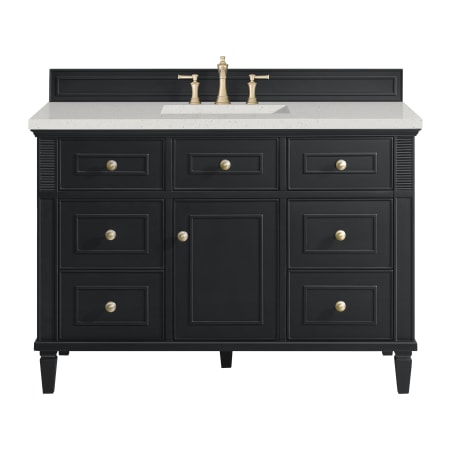 A large image of the James Martin Vanities 424-V48-3LDL Black Onyx