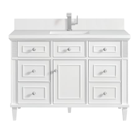 A large image of the James Martin Vanities 424-V48-1WZ Bright White