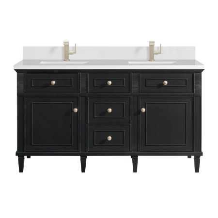 A large image of the James Martin Vanities 424-V60D-1WZ Black Onyx