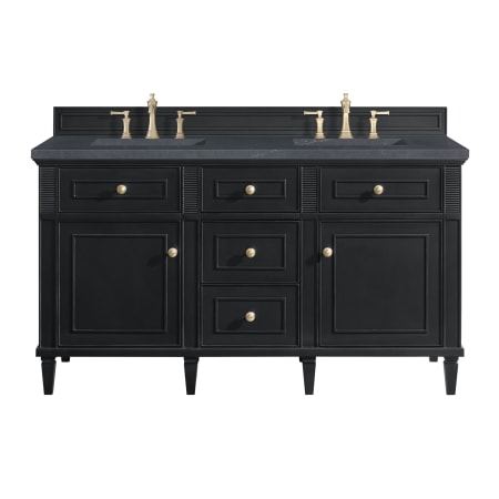 A large image of the James Martin Vanities 424-V60D-3CSP Black Onyx