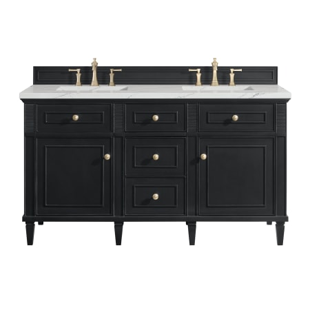 A large image of the James Martin Vanities 424-V60D-3ENC Black Onyx